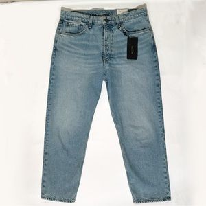 Rag & Bone Cropped Light Wash Jeans - Size 33, Relaxed Fit, Brand New